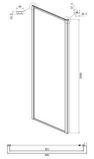 Душевой уголок Ambassador Elysium 111021104KX-90KX 100x90см хром/прозрачное